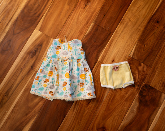 Flannel Pajamas Dress Set- Lela Doll Sleepwear