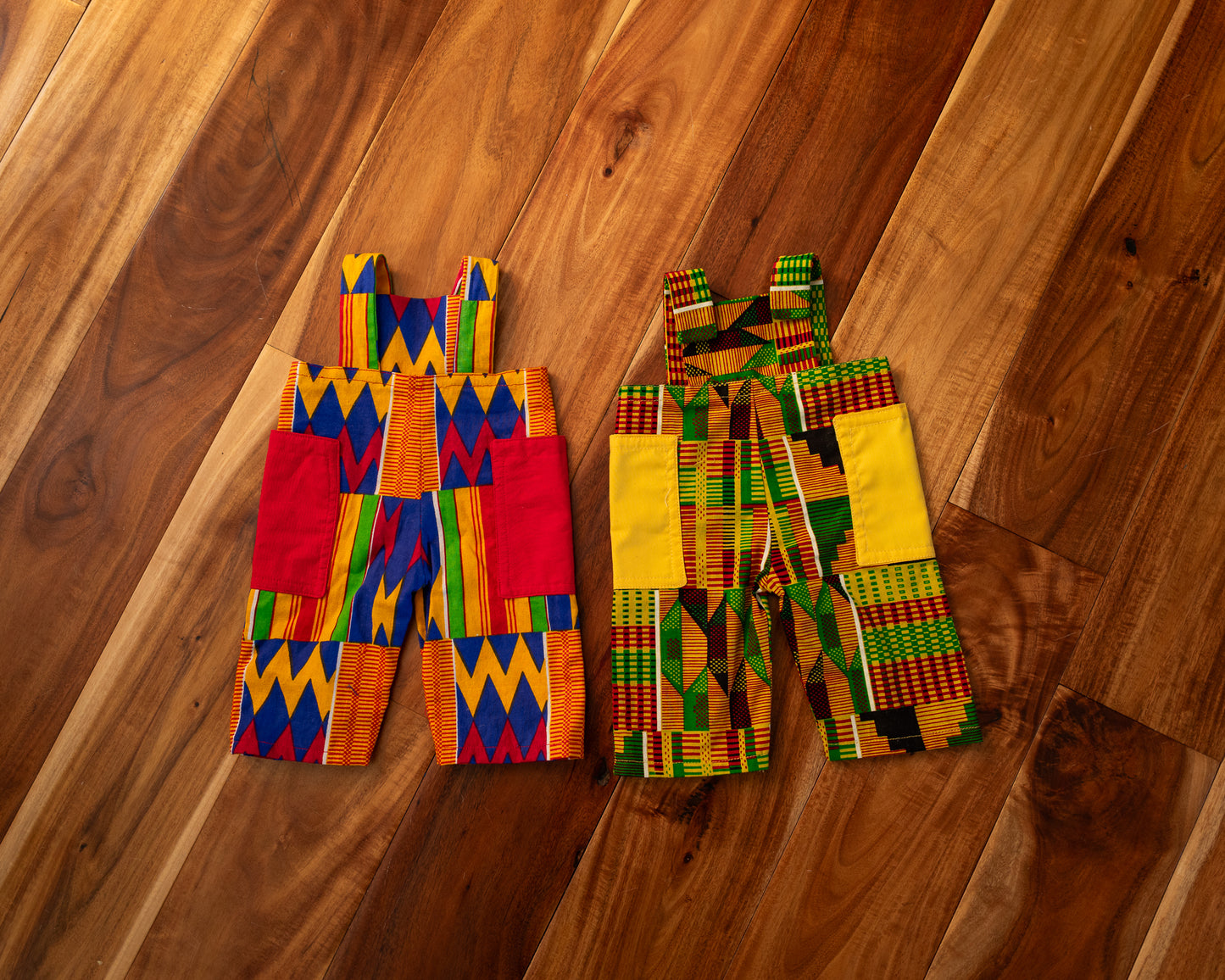 African Print Overalls -- Two Pack